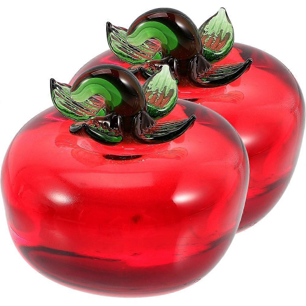 Crystal Persimmon Ornament Decorative Fruit Craft for Home Use 8Pcs