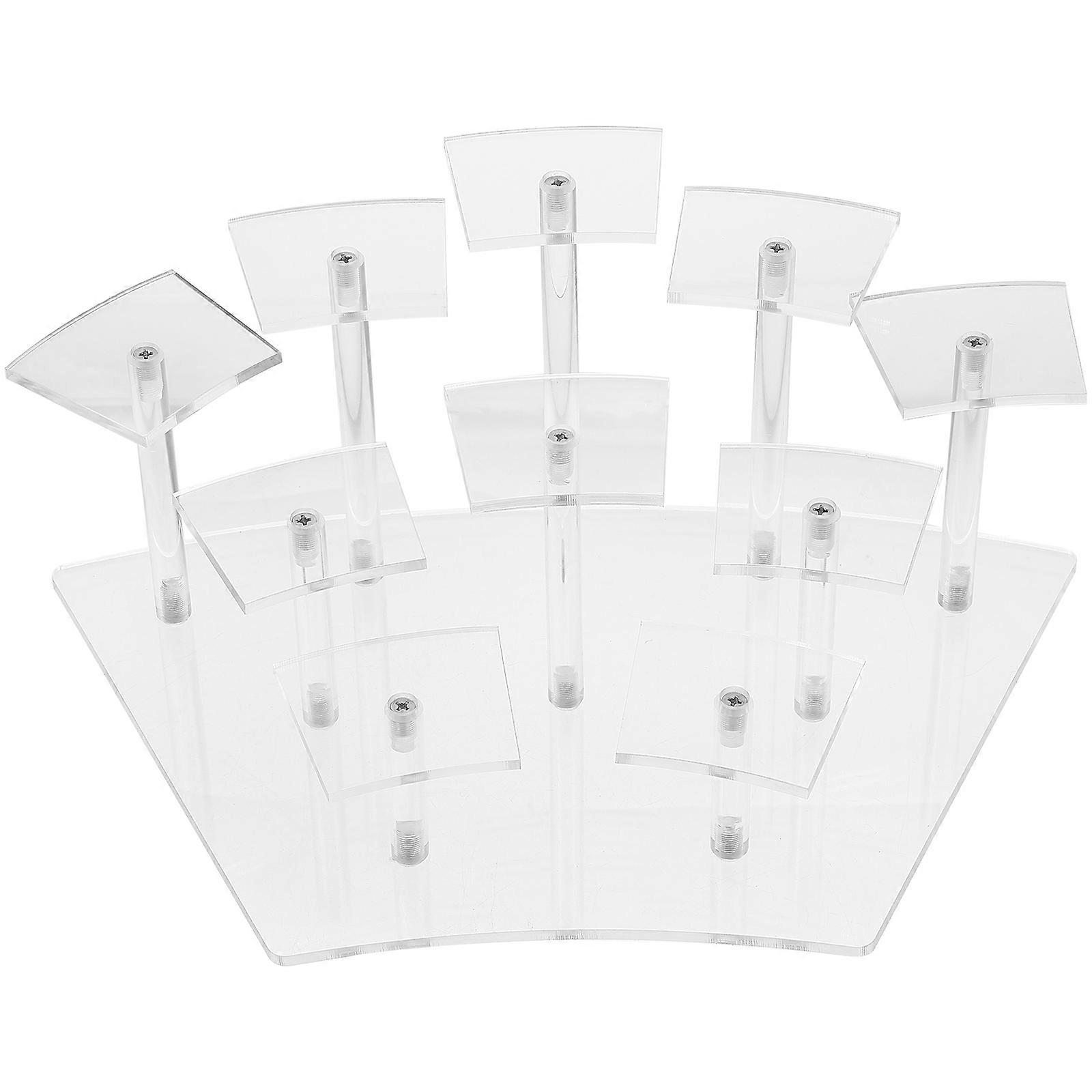Clear Acrylic Display Rack Model Stand for 3Pcs Multi-Layer Display