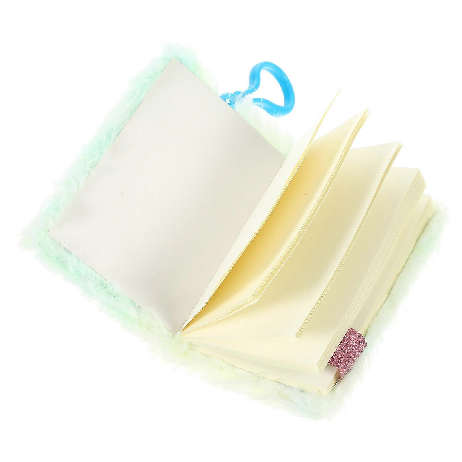 Adorable Hanging Diary Notebook for Writing 5Pcs Green Fluffy School Notebooks
