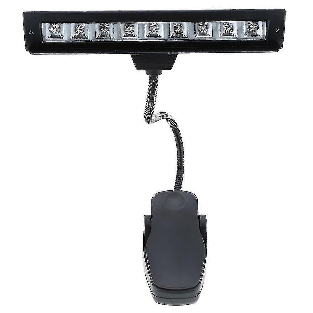 9 Led Reading Lamp Reading Light Desk Clip Lamp For Piano Music Score Stand Black
