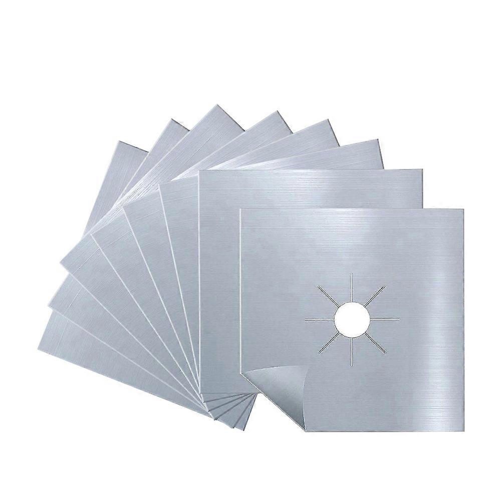 Silver Gas Range Protector Stove Burner Covers for Practical Use 16Pcs