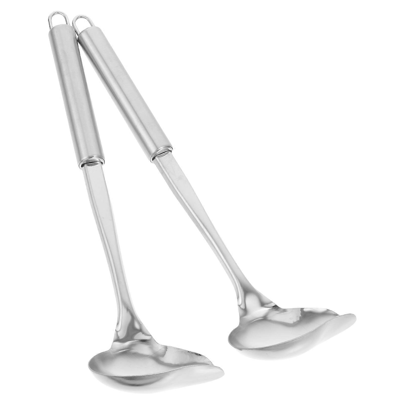 Stainless Steel Duckbill Spoon for Kitchen Use 2Pcs Silver Set