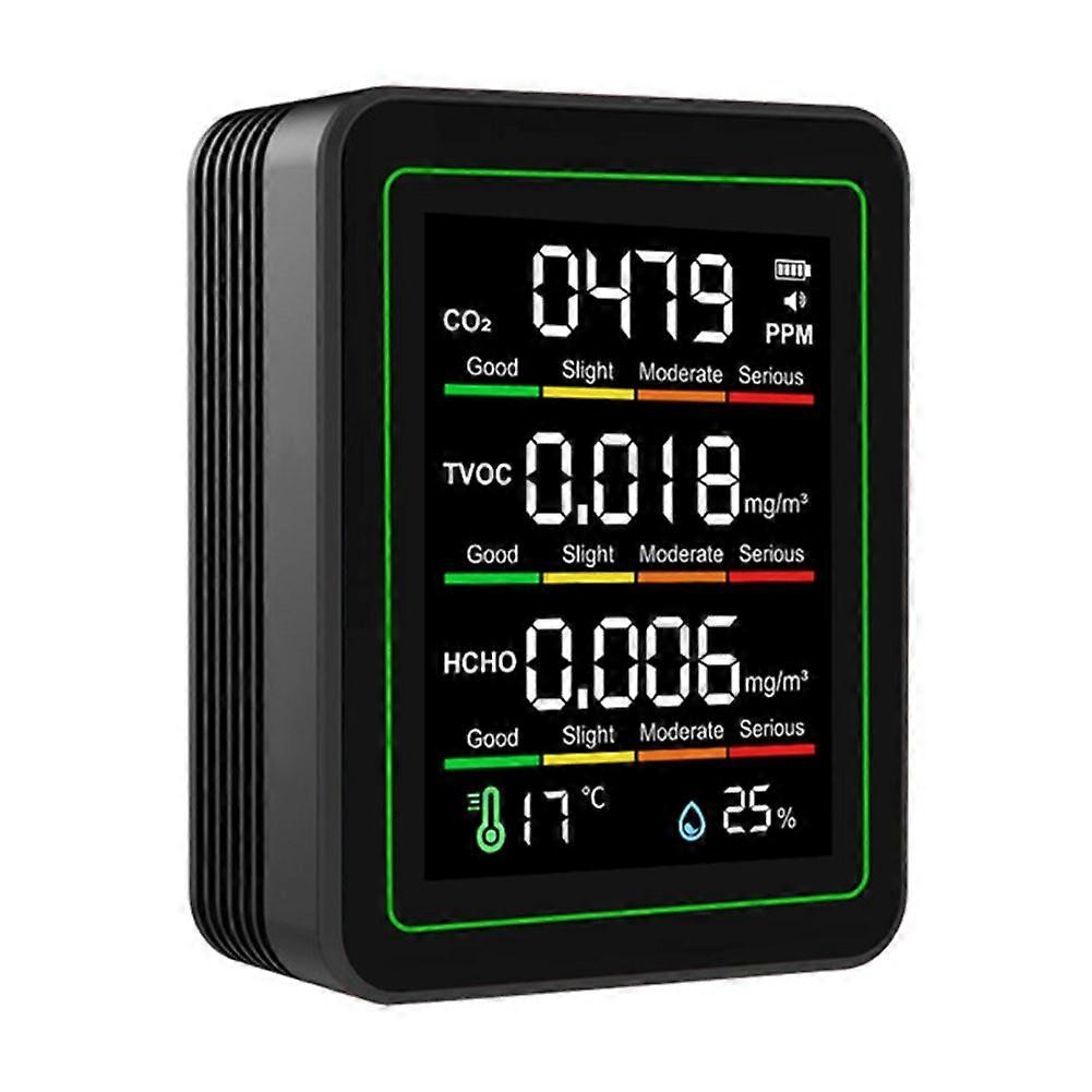 MT11N 5-in-1 Infrared Sensor Carbon Dioxide Detector Formaldehyde Detection TVOC Detector Temperatu