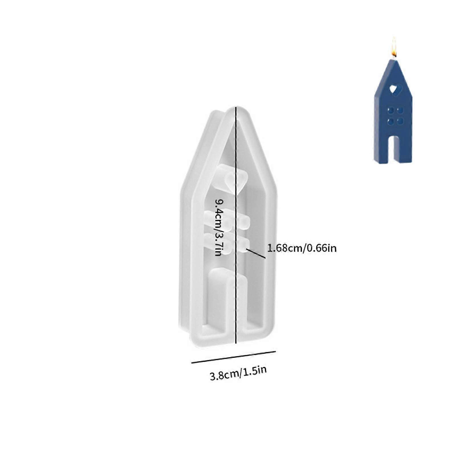 Clearance - PAVEOS House Candle & Soap Molds, Compatible with Epoxy Resin, Window Design, Clear Casting Molds for Home Decor