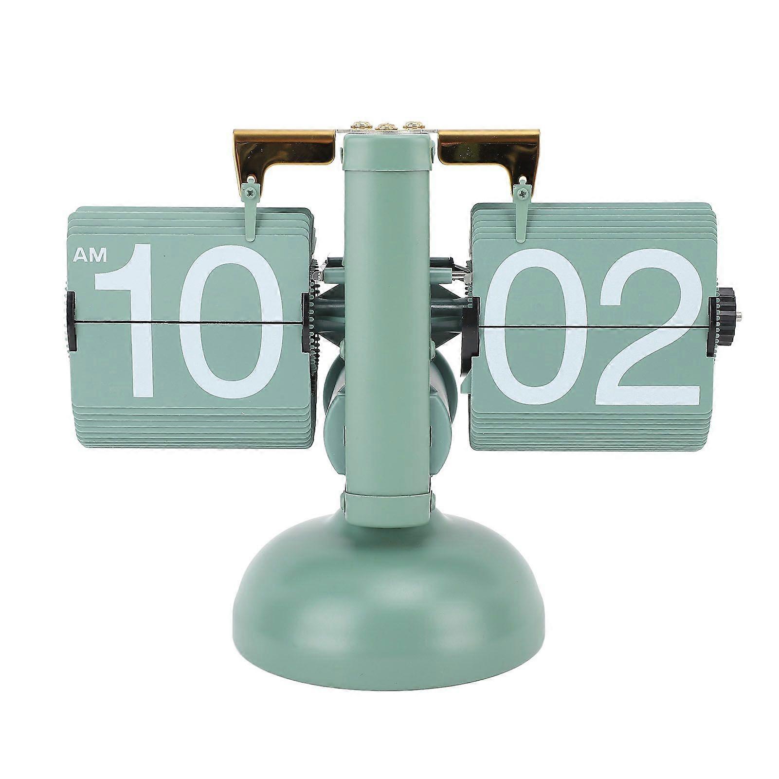 Retro Flip Down Clock Stable Accuracy Creative Auto Flip Mechanical Clock for Home Office Decor