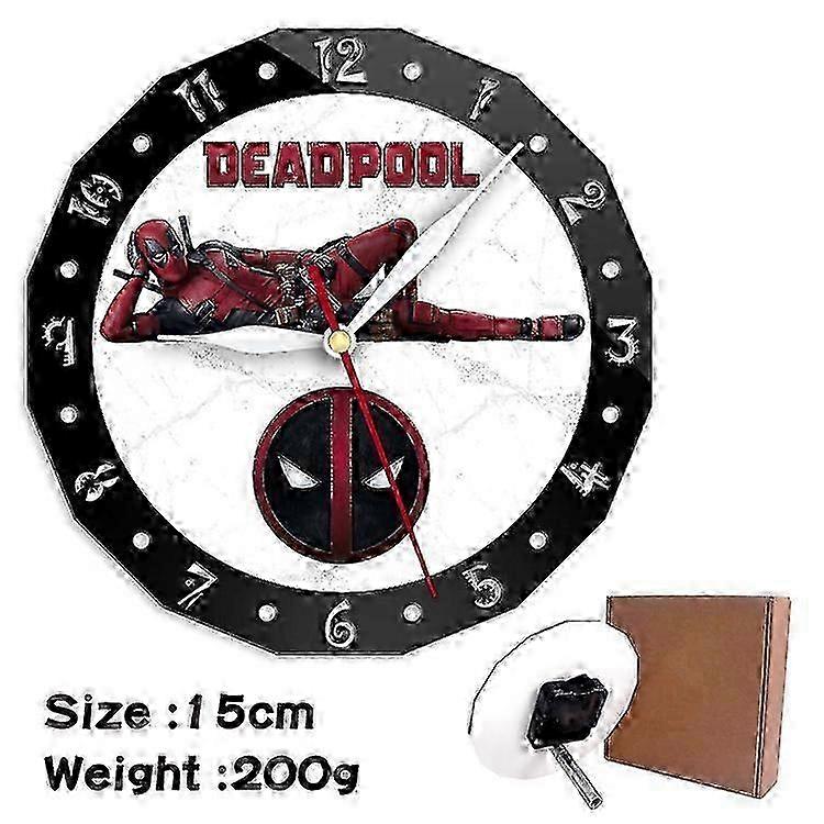 Deadpool pattern creative clock, wall clock suitable for bedroom decoration 10 26s