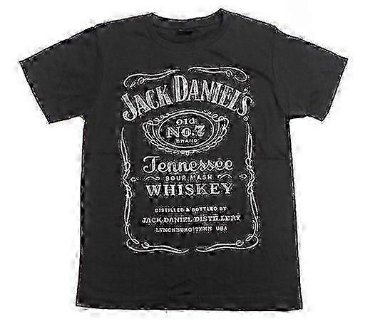 Daniels Whiskey Old Black Print T-skjorte