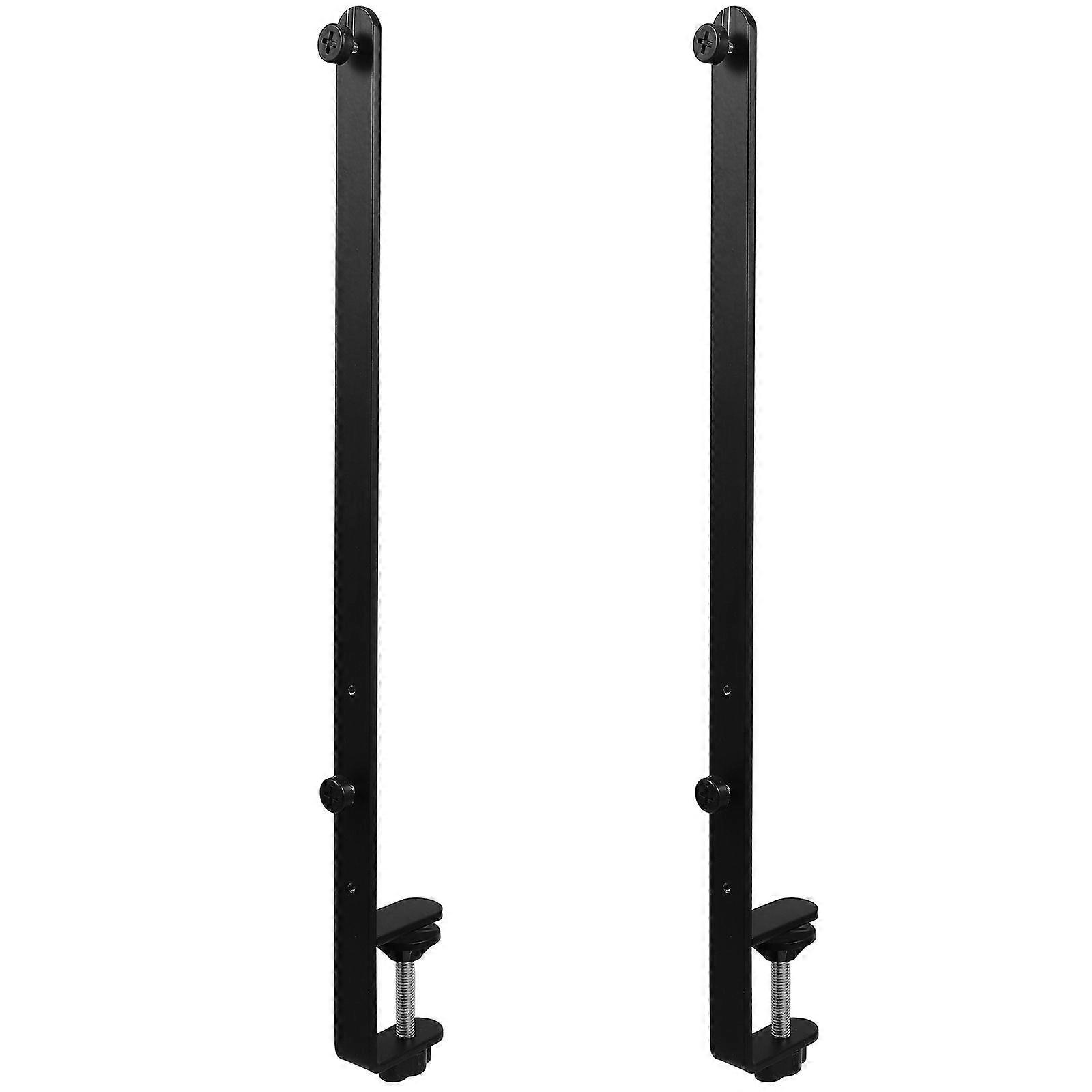 2Pcs Adjustable Over the Table Rod Stand for Pegboards Home and Office Use Ideal for Organizing Supplies Tools and Accessories Black