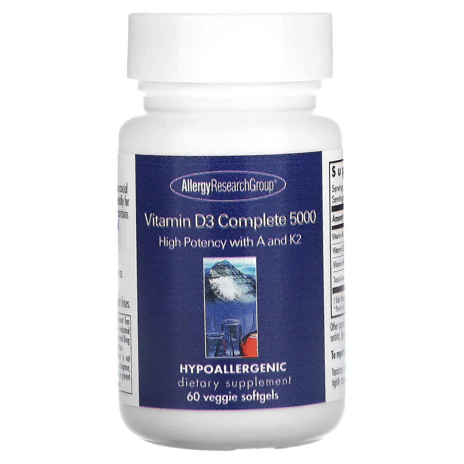 Vitamin D3 Complete 5000, 60 Veggie Softgels