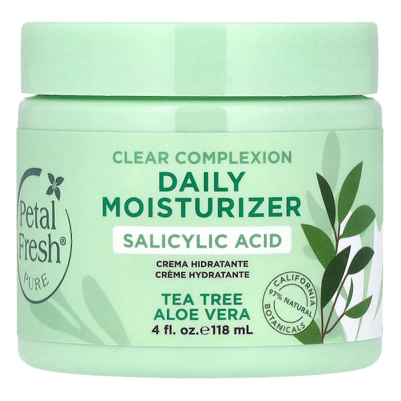 Pure, Clear Complexion Daily Moisturizer, Tea Tree, Aloe Vera, 4 fl oz (118 ml)