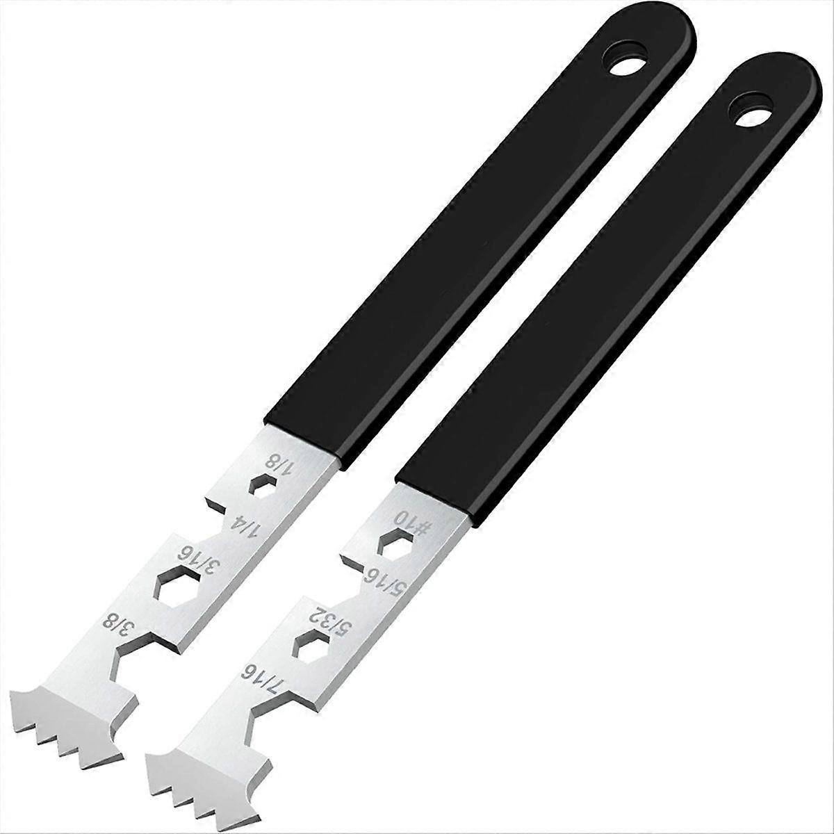 2-in-1 Paver Removal Tool with Hex Wrench, 2Pcs Set Paver Puller Tool with Double Joint Scrapers, Micro-Tooth Groove