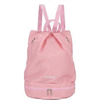 Mochila de natação seca e molhada 2025, mochila leve para academia, bolsa de praia e piscina à prova d'água para rosa L