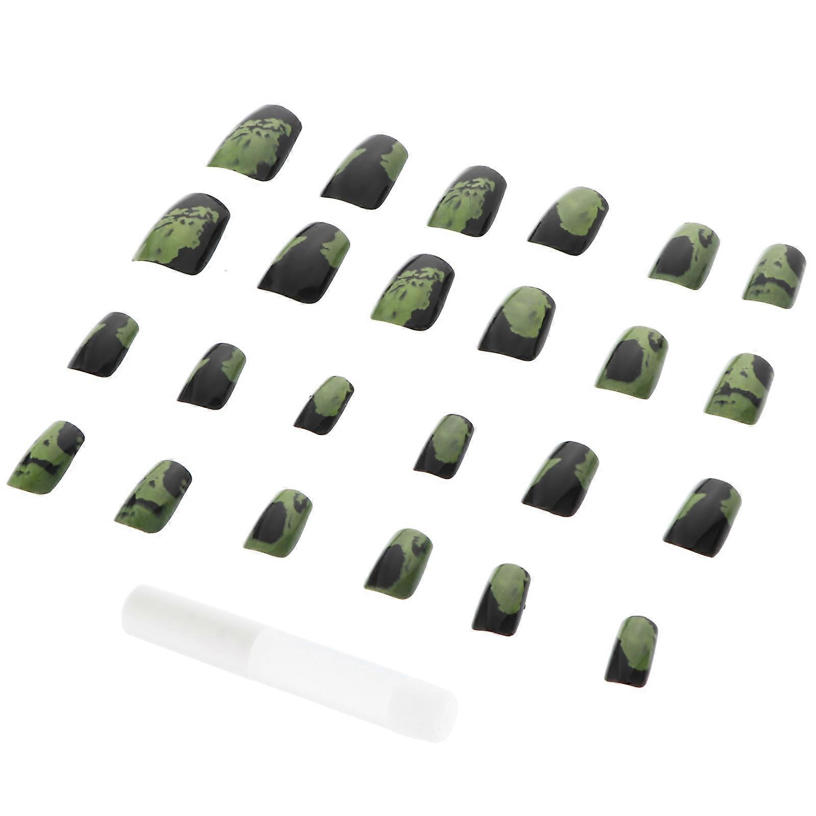 48Pcs Full Coverage Nails Stylish Design For Women Safe Comfortable Manicure Multi Color DIY Accessories