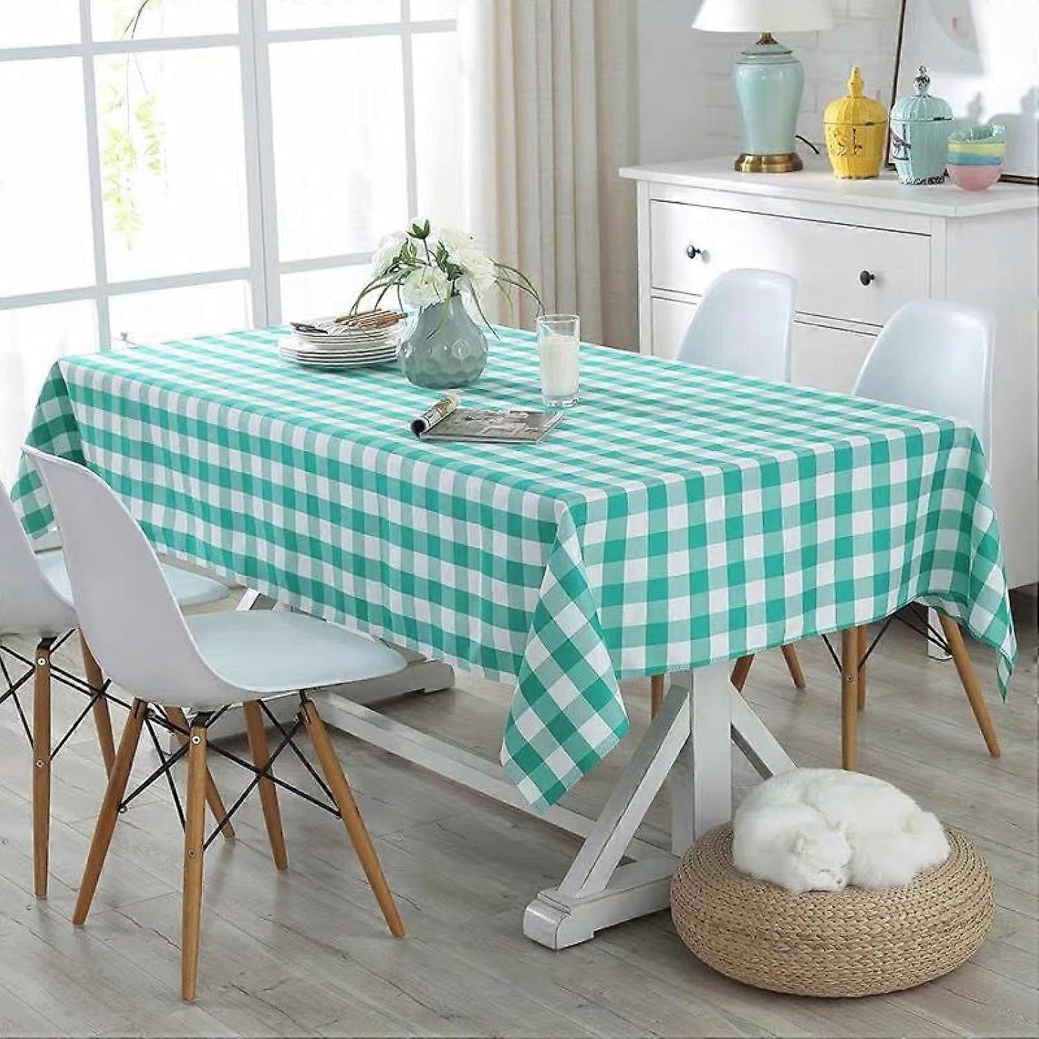Checkered Tablecloth, Vibrant Colors, Multiple Sizes, Premium Smooth Non-Wrinkle, for Dining, Coffee Tables & Picnics