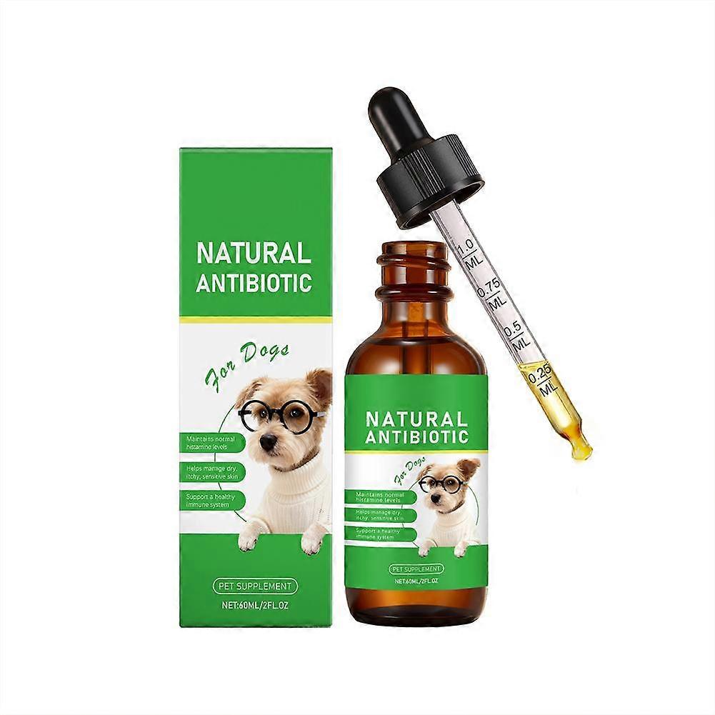 Herbal Dog Drops for Itchy Skin Relief 60ml Rosemary Extract Liquid Support Healthy Immune System