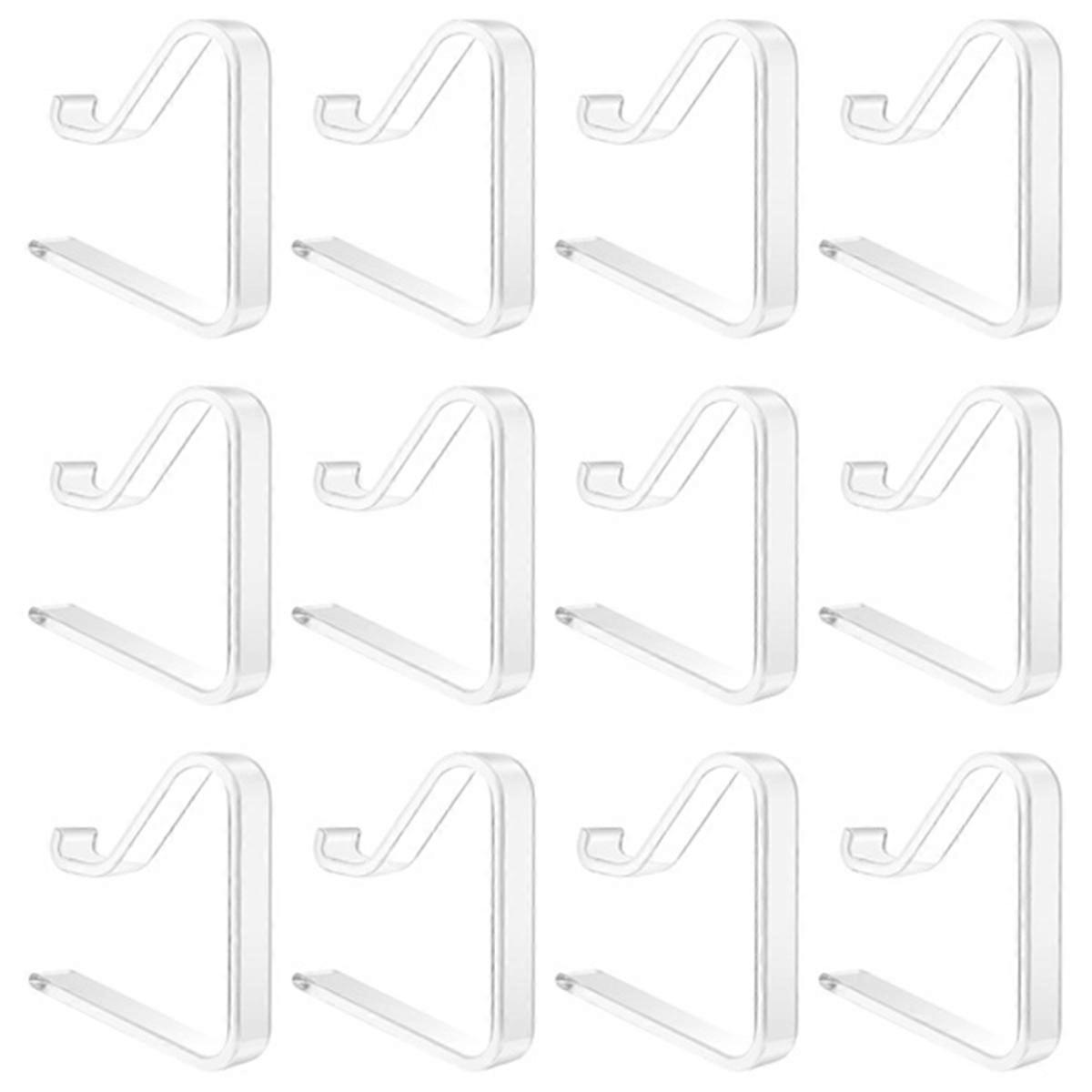 12 Pieces Transparent Tablecloth Clips, Table Cloth Clips,Windproof A