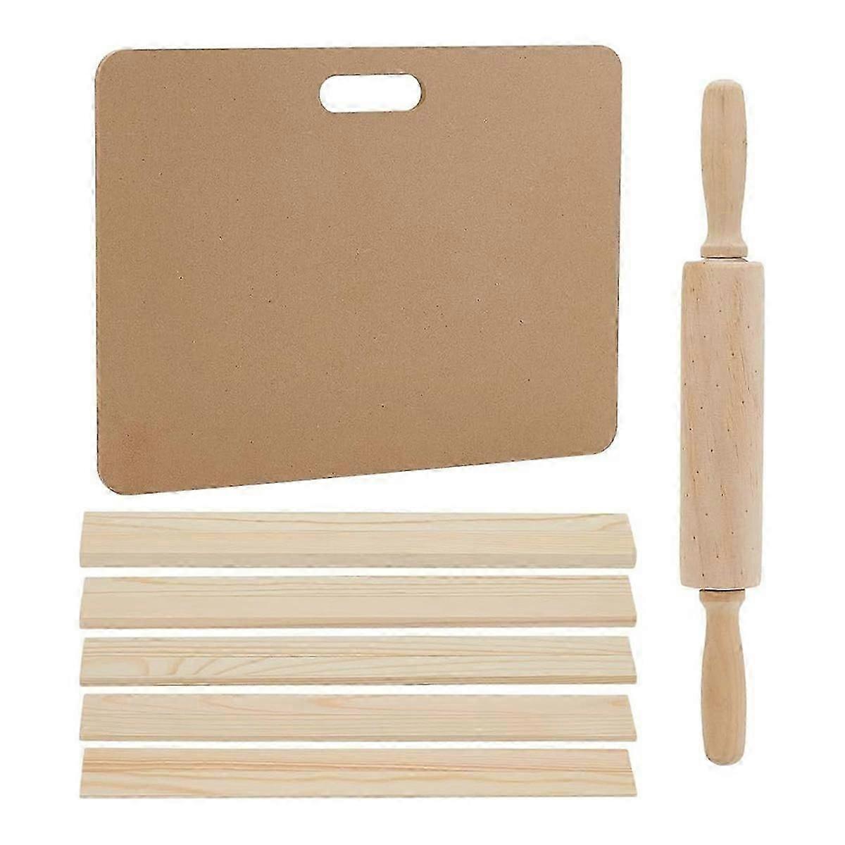 1 Set Ceramic Making Tools Pottery Clay Tools Pottery Clay Sculpting Modeling Tool Sets Wooden Rolli