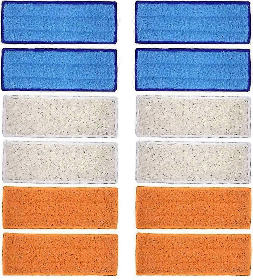 12 Washable Mopping Pads Cloths Replacement Kit for iRobot Braava Jet 200 Series 240, 24 Robot Mops with 4 Wet 4 Dry 4 Damp
