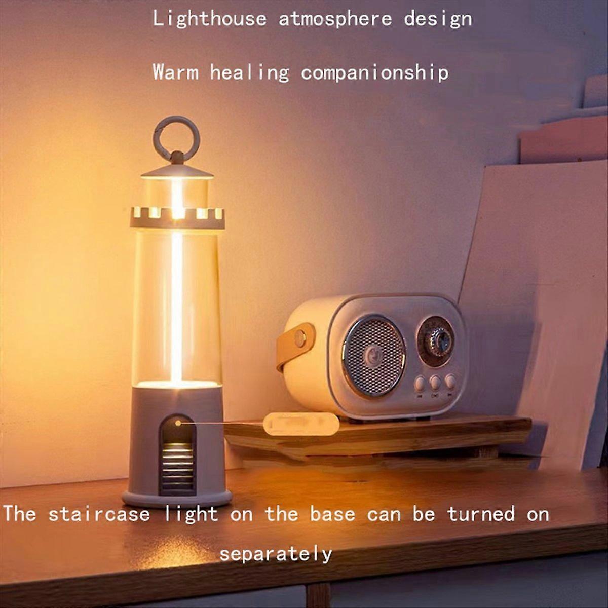 Three Layer Lighting Lighthouse Camping Maglev Atmosphere White