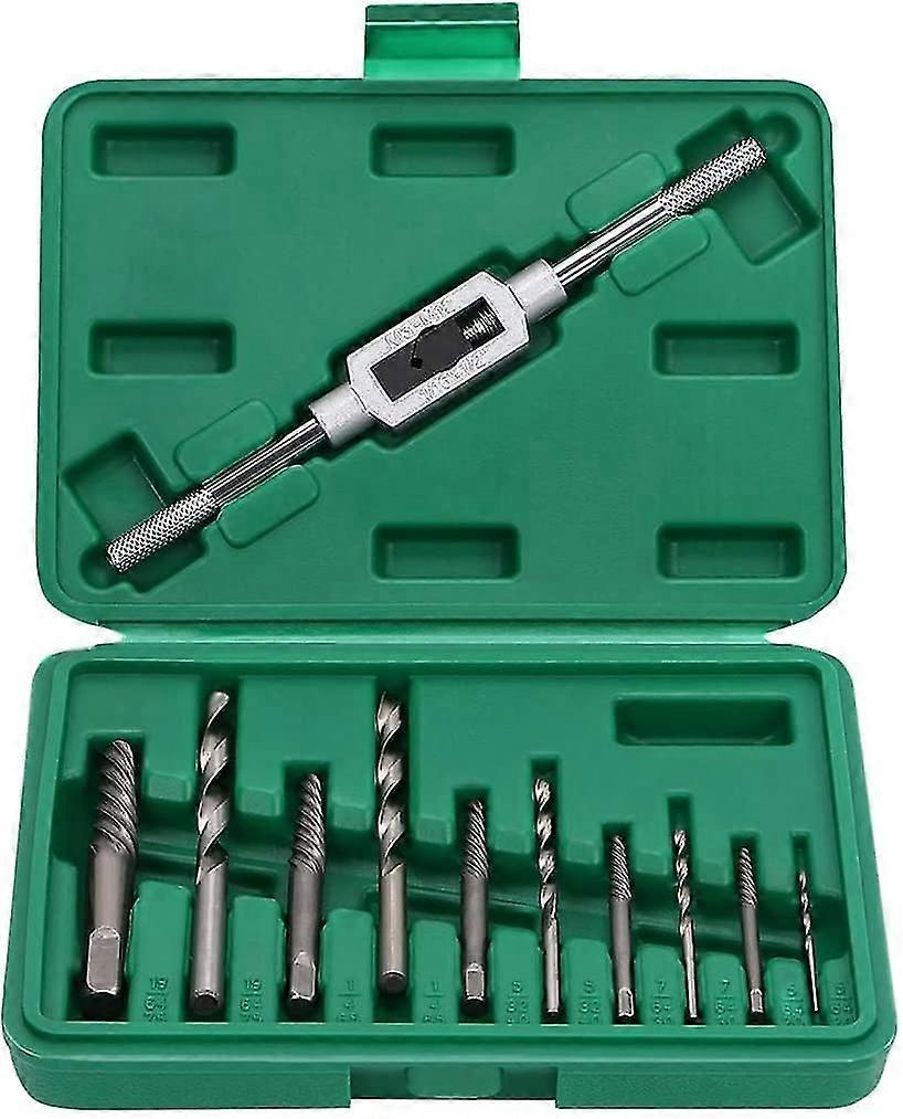11Pcs Damaged Screw Extractors Broken Bolts with Storage Box