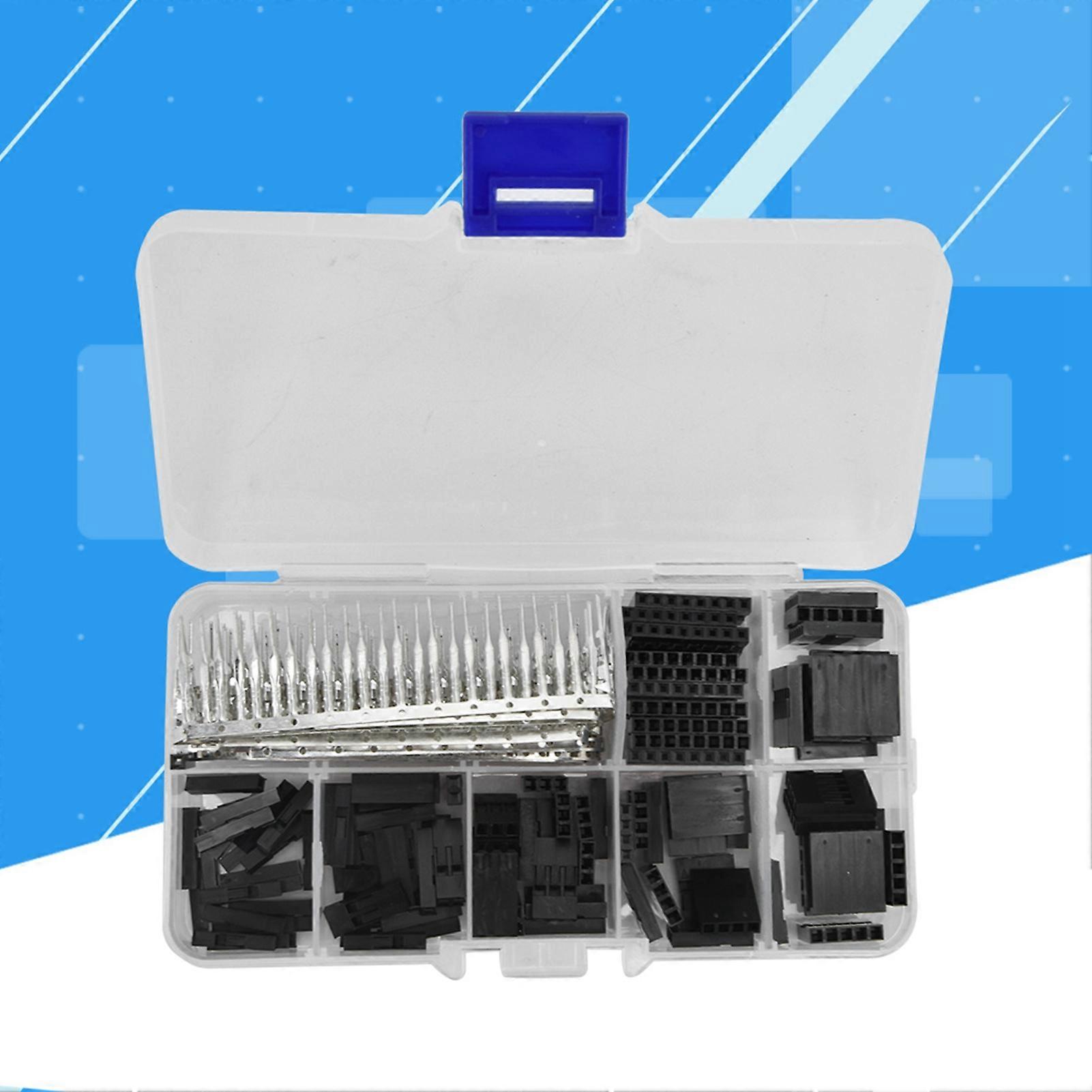 310pcs 2.54mm Connectors Wire Jumper Cable Pin Header Connector Housing Assortment Kit