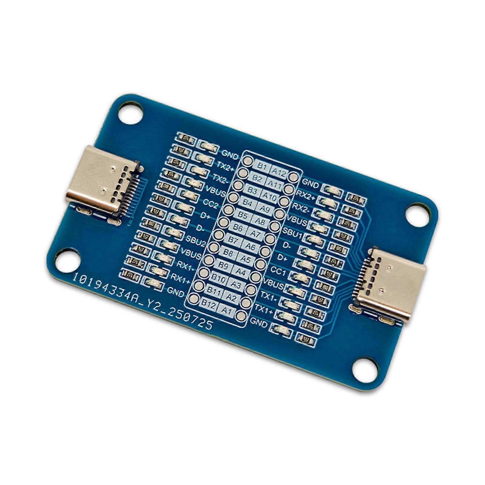 Universal Type C Cable Tester Diagnostic Tool Double Interfaces Design Compatible for Smartphones Tablets Laptops Multicolor