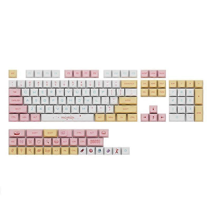 125-Key Macaron PBT DyeSub Keycaps XDA forMX Switches Mechanical Keyboard