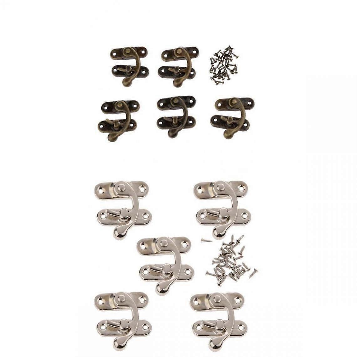 10pcs Catch Latch Retro Box Clasp Bronze+Silver
