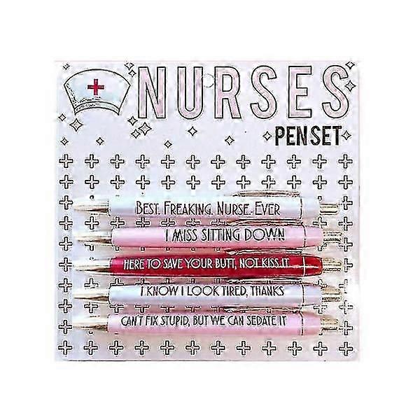 5個バレンタインデーファニーナースペンセットファニーナースドクターペンブラックインクボールペン