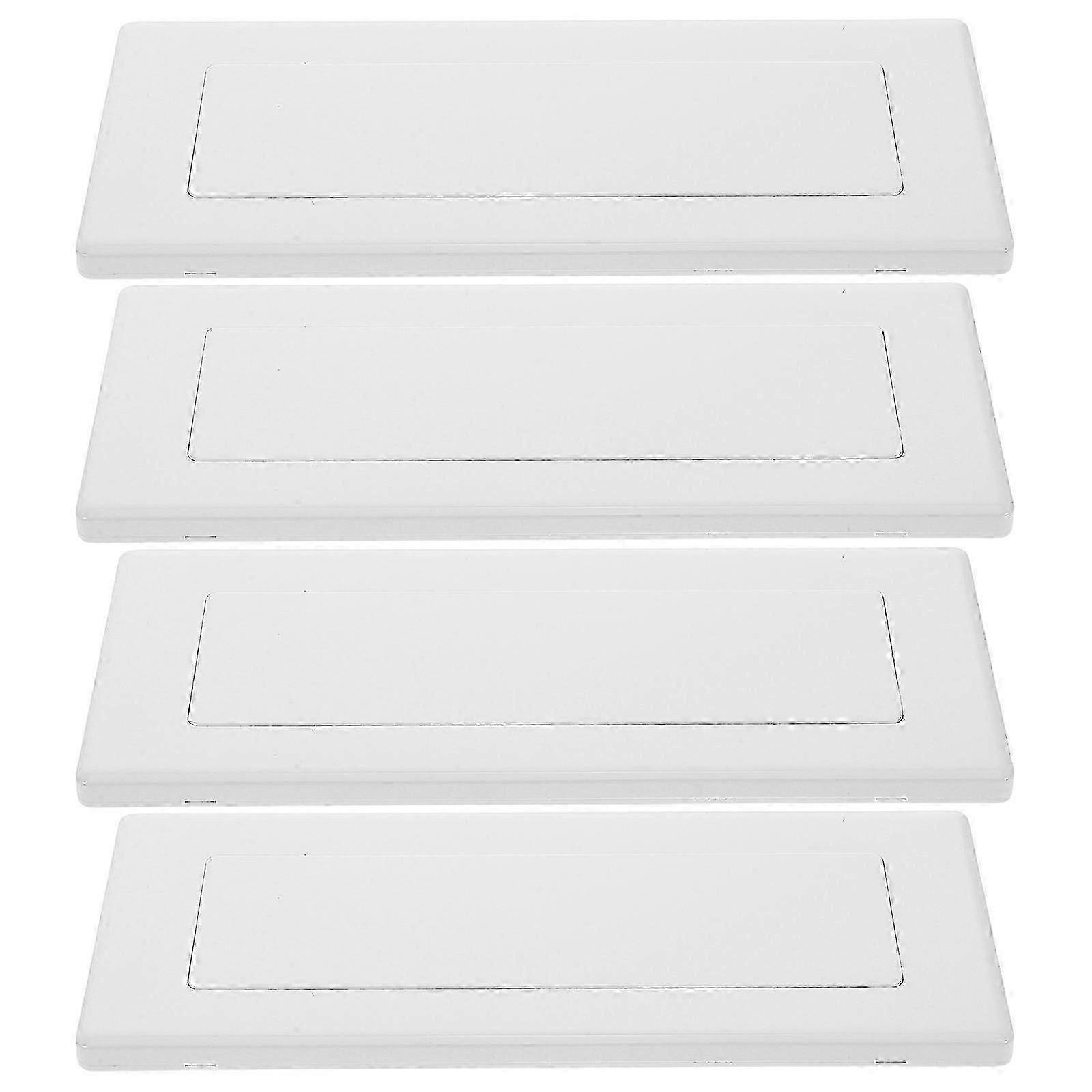 Junction Box Covers Wall Plate Plastic Electrical Outlet Concealment Commercial Installation Rectangular 4Pcs