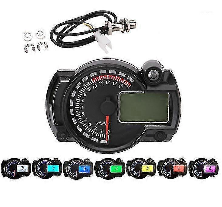 Waterproof Motorcycle Odometer Speedometer Digital LCD SZRH