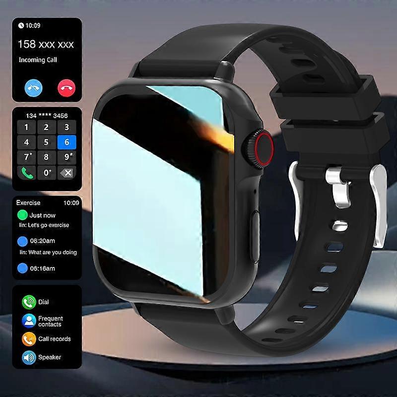 Smart Watch with 1.83-Inch HD Display, Bluetooth-compatible Connectivity, Fitness Tracker, Message Alerts, USB PD Charging, Unisex Design