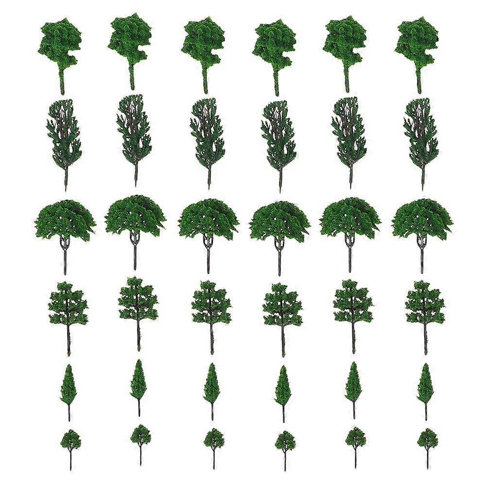 70Pcs Sand Table Ornament Simulation Trees Model Tree Craft (Random Style)