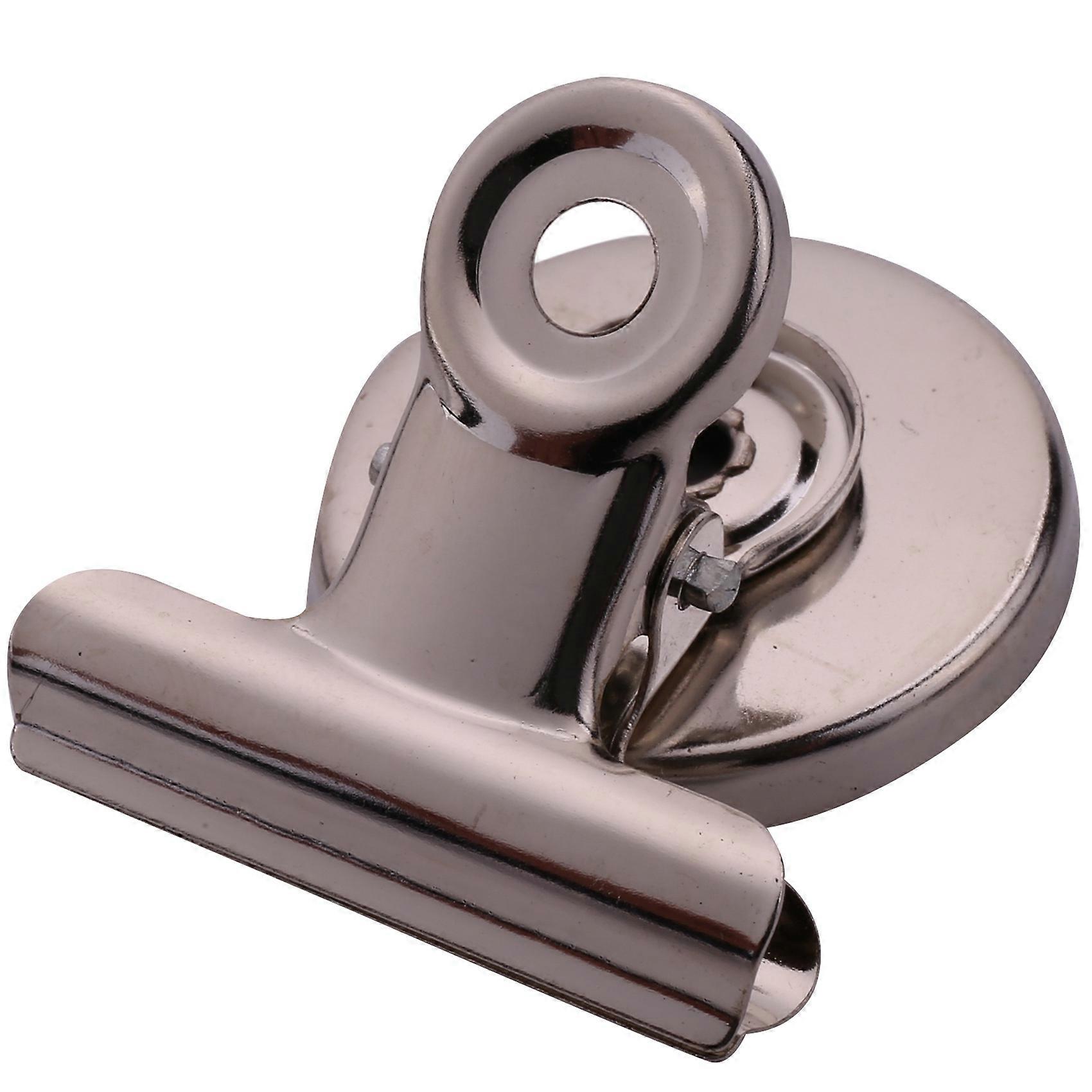 5pcs 3cm Magnetic Clip Magnet Refrigerator Wall Memo Note Message Holder Silver