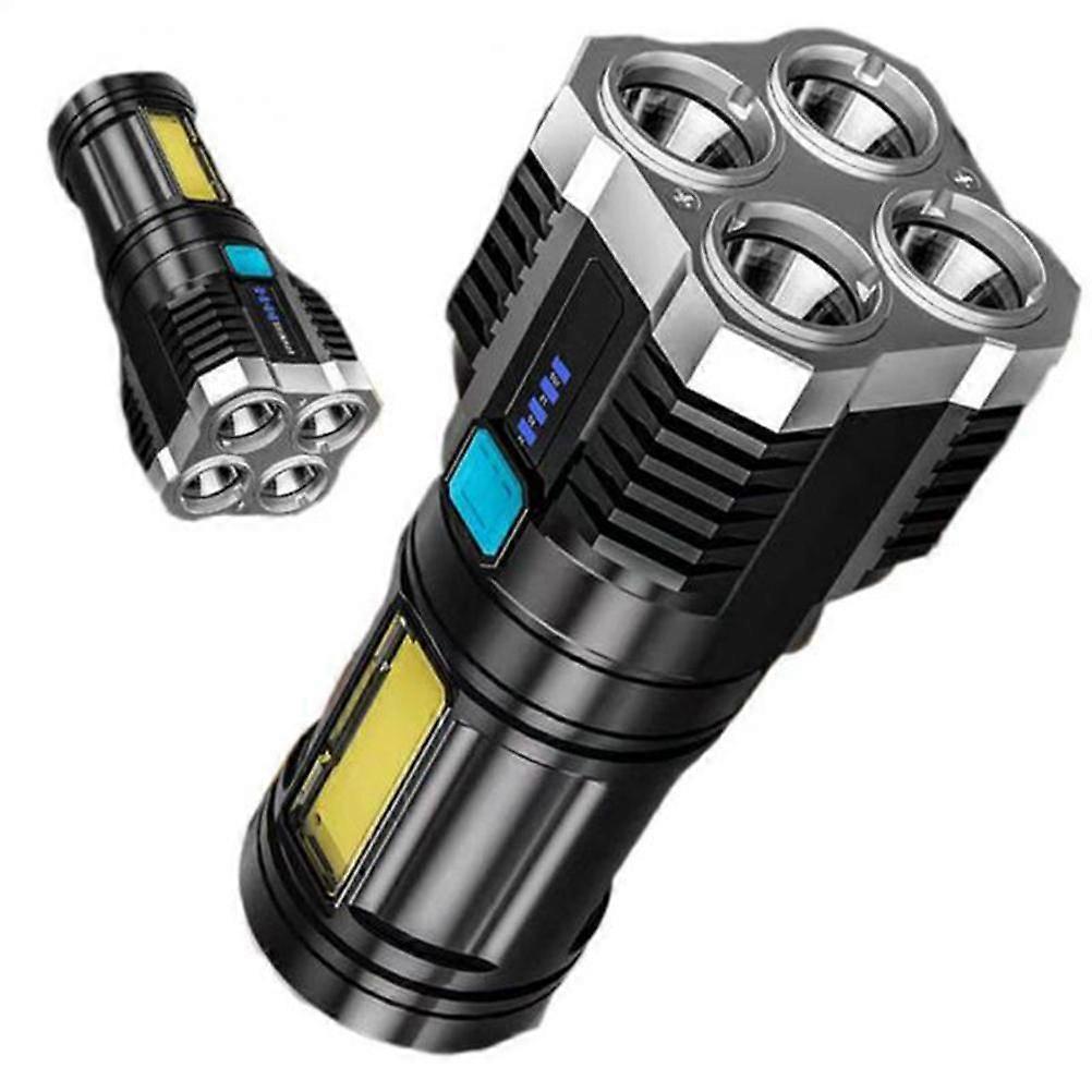 LED Flashlight High Brightness USB Rechargeable Handheld Flashlights IPX5 Waterproof Flashlight for
