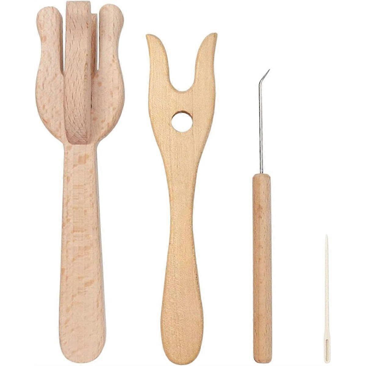 Knitting Fork Wooden Set