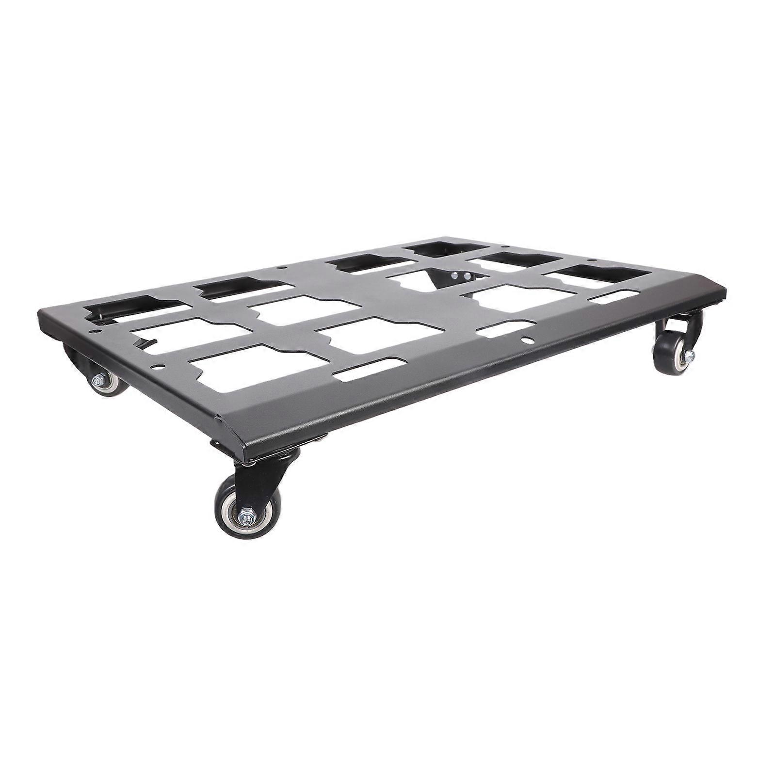 Professional Tool Trolley with Locking Wheels Metal Rolling Base Swivel Casters for Workshop Equipment Transport Multicolor