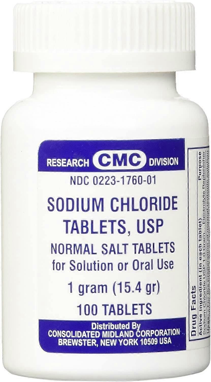 Cmc Sodium Chloride, 1 Gm, Normal Salt, Tablets, 100 Ea