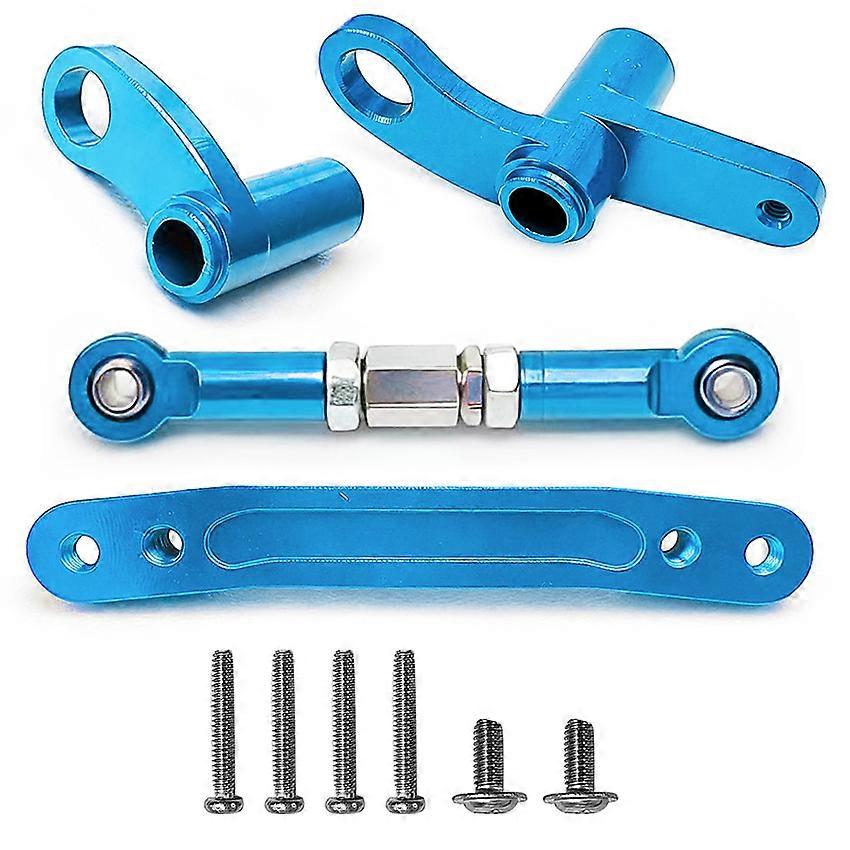 for SCY1/16 JJRC RC Car Metal Upgrade Modification Steering Assembly Accessories Blue 1 Set