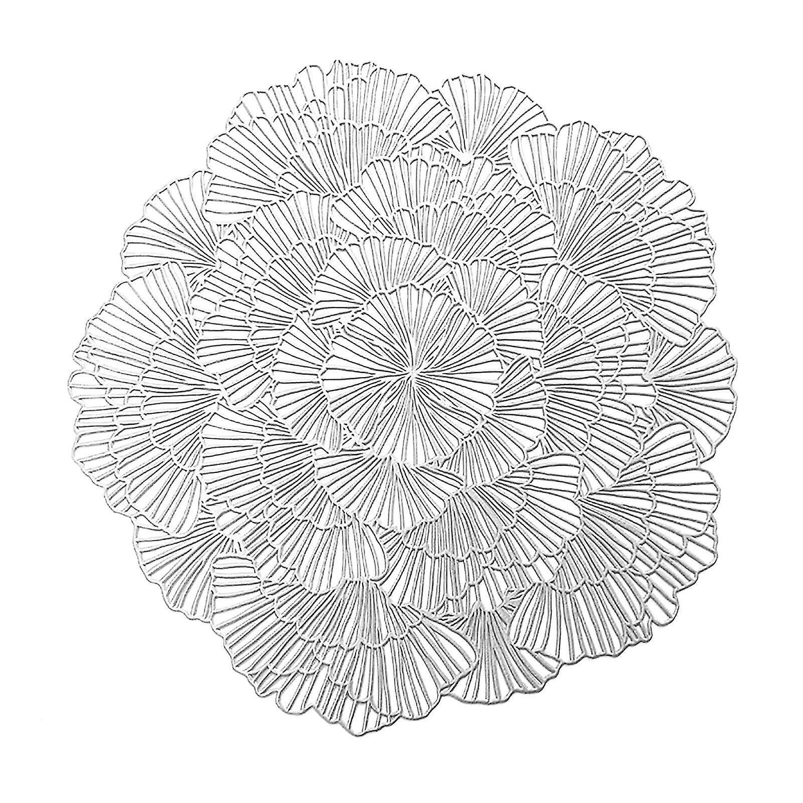 Flower Shape Hollow Placemat Pvc Reusable Practical Cup Table Mat For Dining