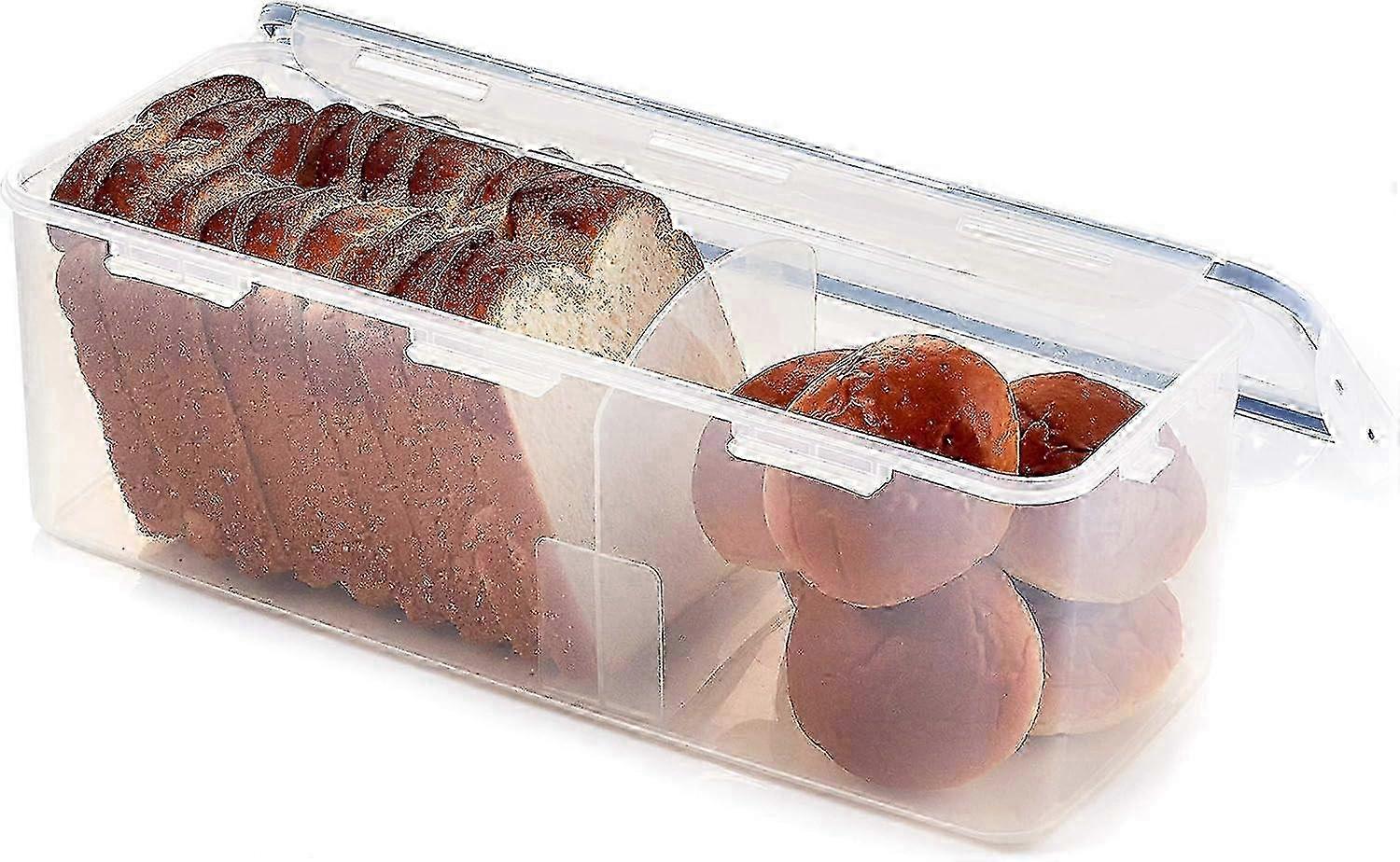 Plastic Bread Box, Material for Extended Freshness, Airtight Container Keeps Bread Moist, Space Saving Design for Your Kitchen w