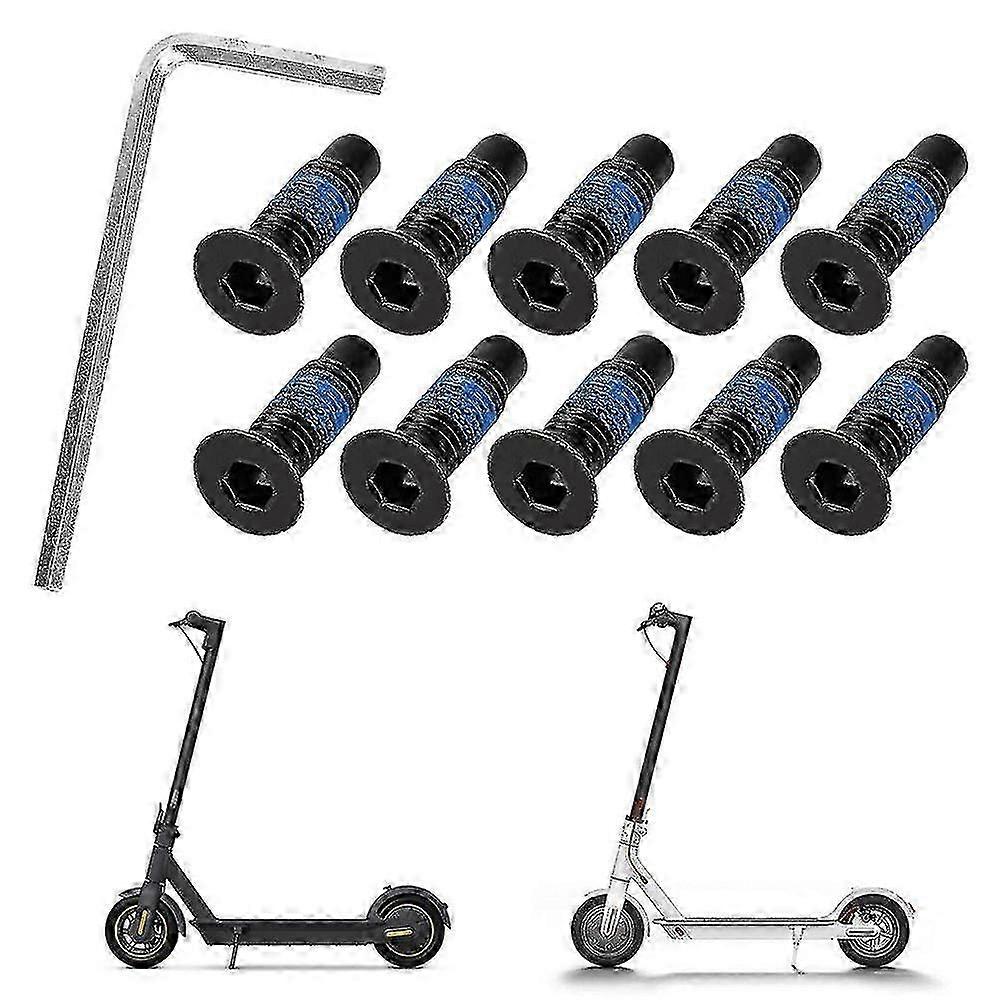 4/10pcs Electric Scooter Screw Set Mounting Screw Kit With Wrench For Ninebot Max G30 ES Front Fork Tube Pole To Base Part