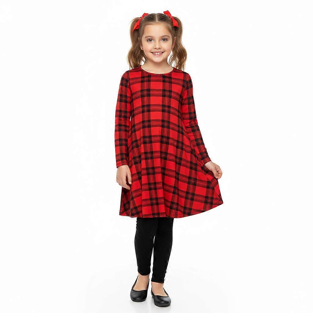 Chicas Tartan Swing Vestidos
