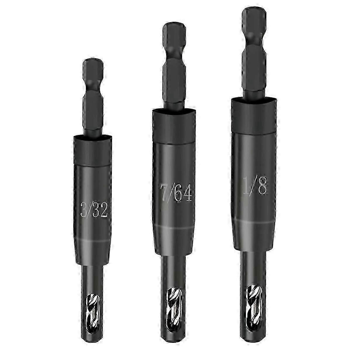 Self Centering Drill Bit Set for 1/4In Hex Shank Drill