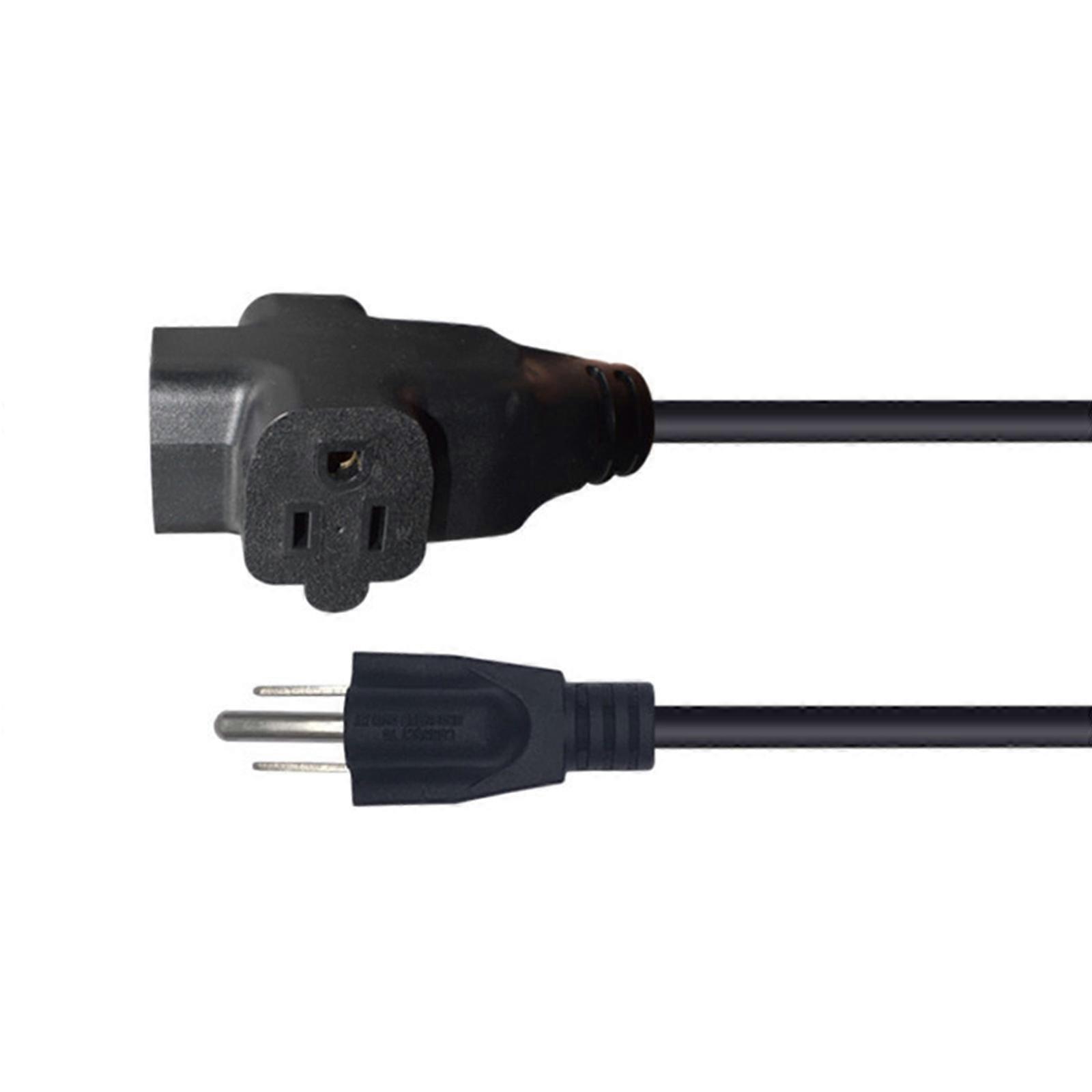 90cm 5-15P Male to Nema 3x5-15R Outlet Socket Adapter Cord, 5-15P to Nema 5-15R Extension Cable Power Solution Wire Multicolor