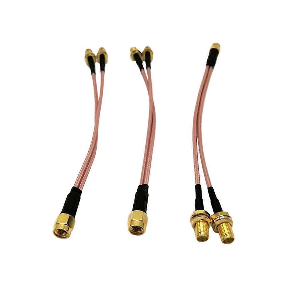 3-Pack Radio Frequency Coaxial Connection Cable SMA Splitter Cable