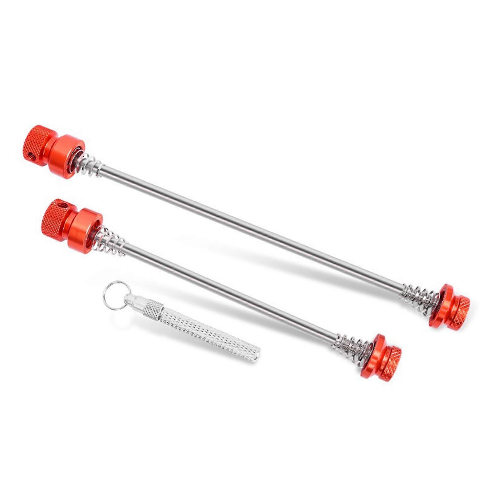 Cykler Forreste Bagnavsæt Cykel Tyverisikring Hurtig frigivelse Spyd Cykler Hjullåsning Sikkerhed Hurtig frigivelse Håndtag Rød