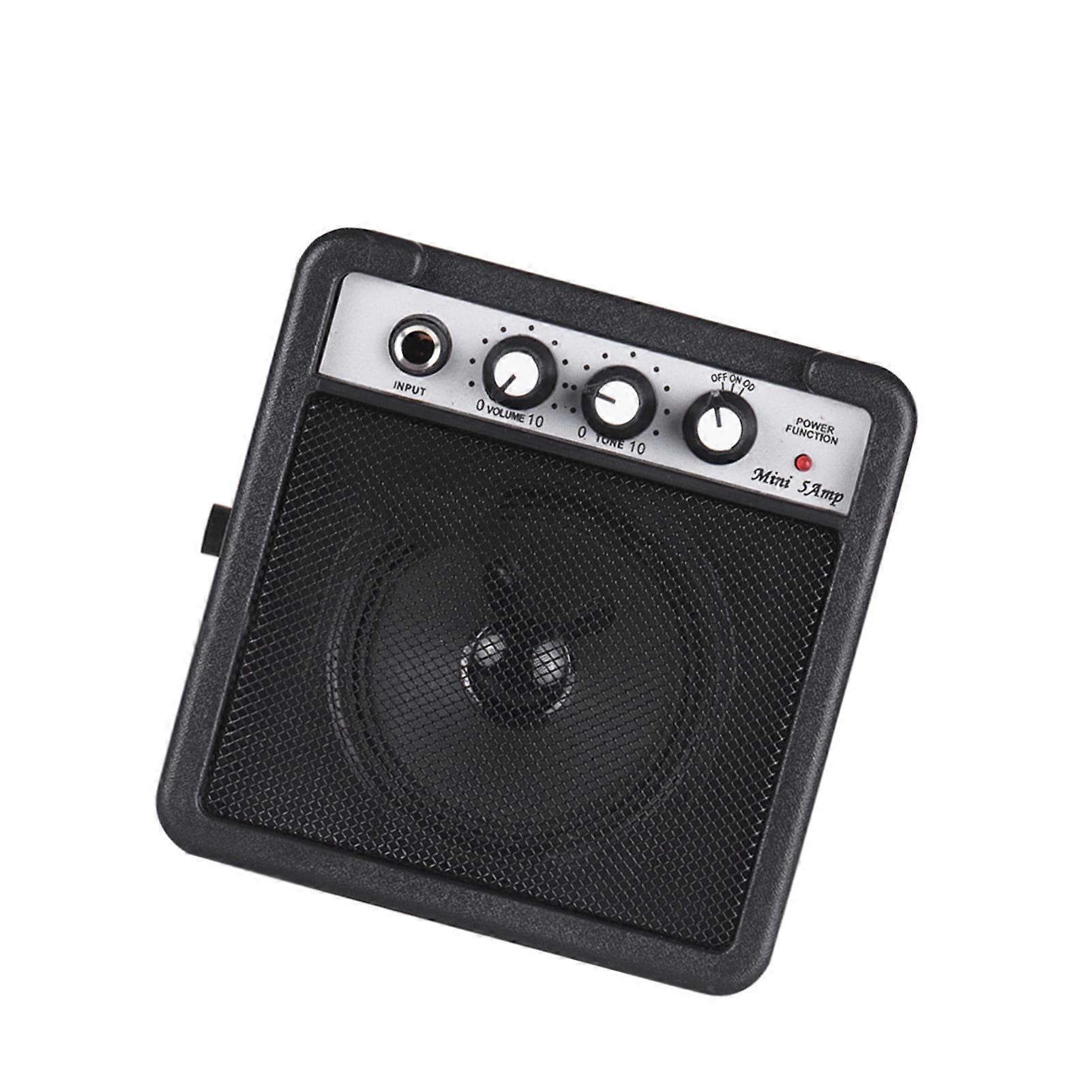 Audio Amp, Tone Adjustment Output with 3.5mm & 6.35mm, 5W Amplifier, 1/4 Inch Output Compatible with Dsfen Over Black