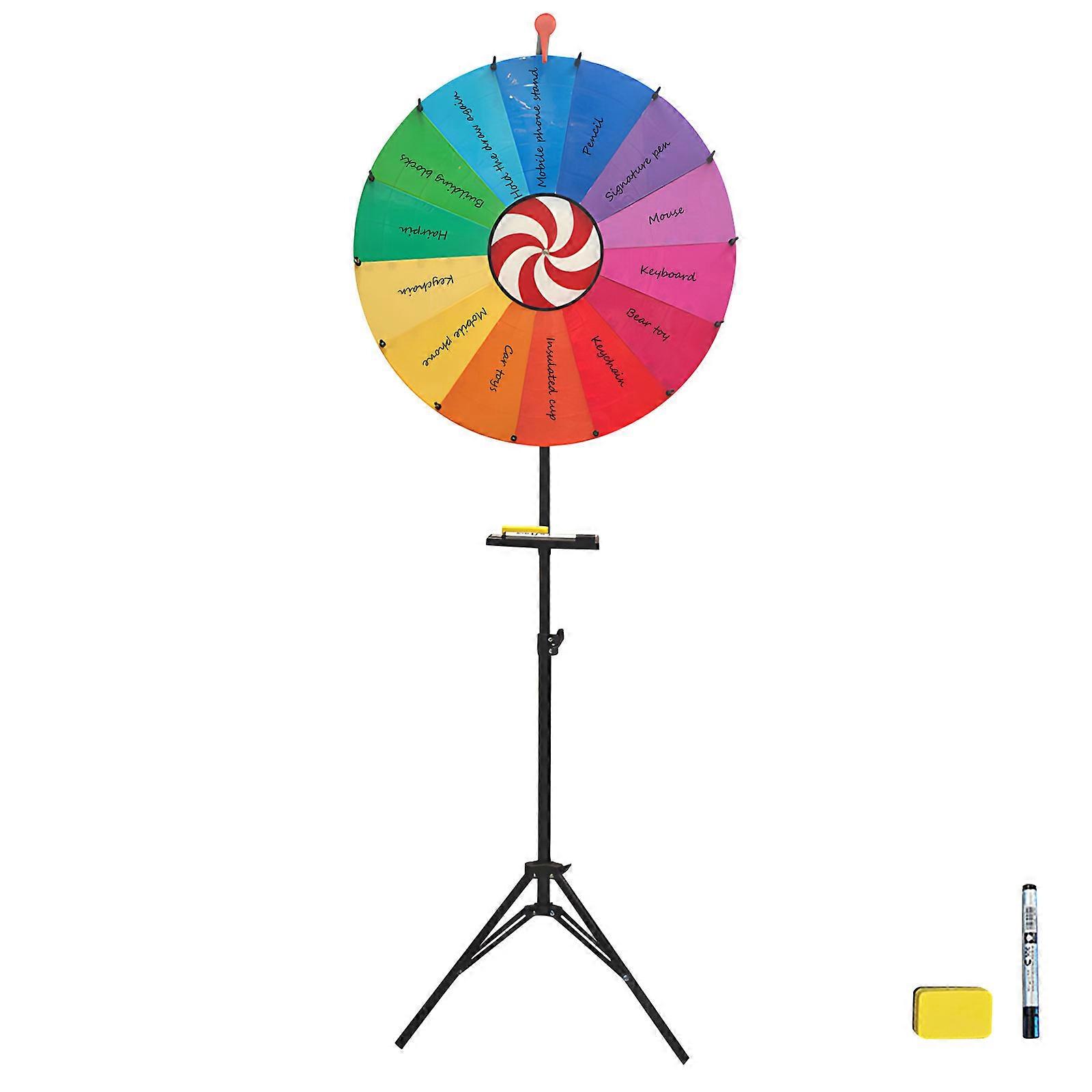 Componentized Game Wheel Structure Collapsing Frame Thickened Against Scratch Face Fair Manual Turn For Shops Classrooms Multicolor