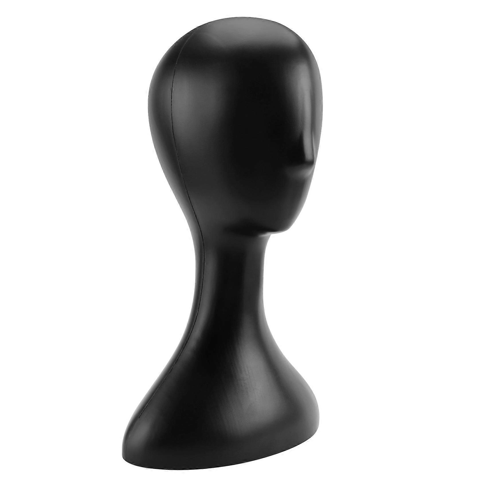 Lady high plastic head wig head female model head Black